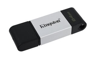 Kingston Data Traveler 80, 64GB, USB-C cena un informācija | USB Atmiņas kartes | 220.lv