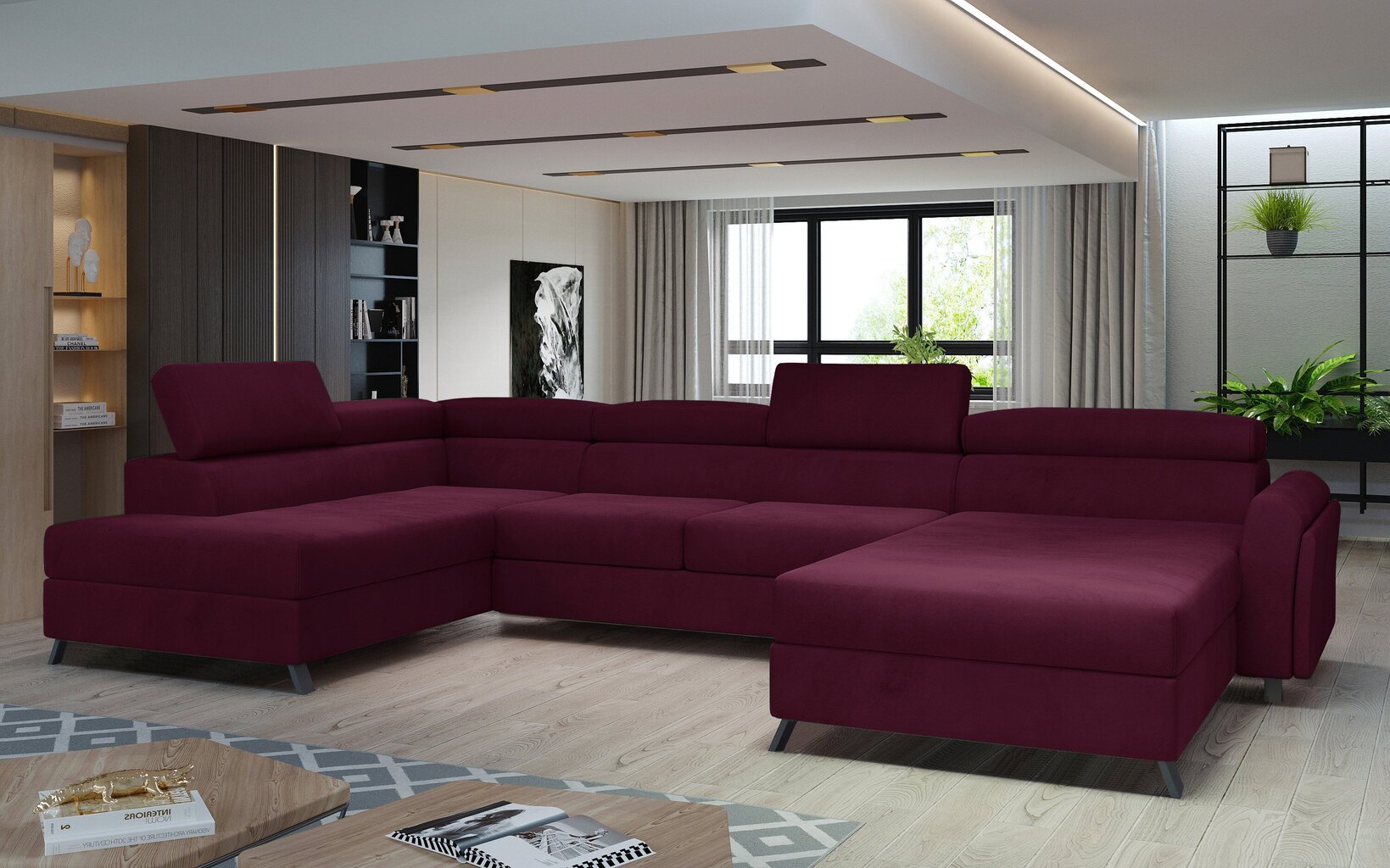 Stūra dīvāns NORE Josette 19, sarkans цена и информация | Stūra dīvāni | 220.lv