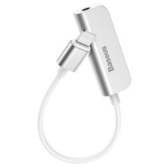 Adapteris Baseus L50, no Lightning uz Lightning (Female) + austiņu ligzda 3,5 mm (Female), balts (CALL50-02) цена и информация | Адаптеры и USB разветвители | 220.lv