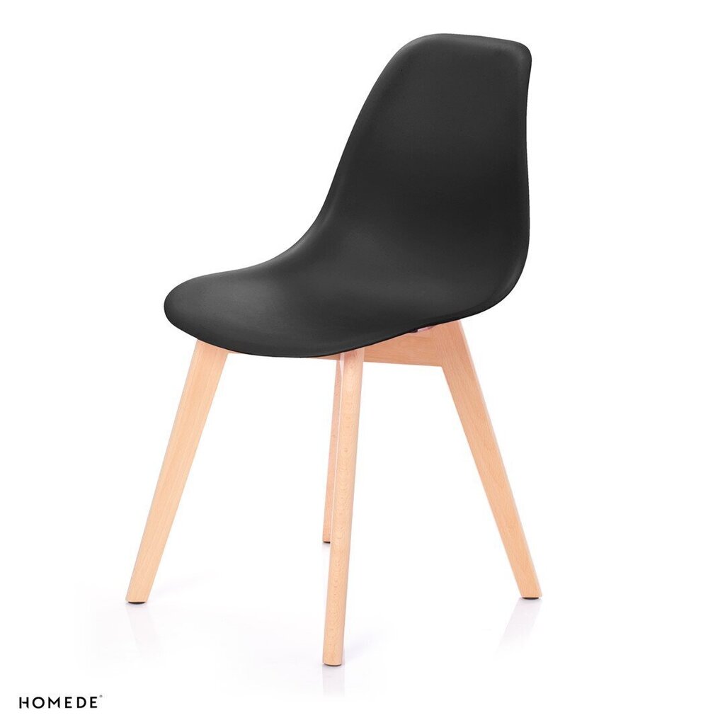 4-u krēslu komplekts Homede Mirano, melns цена и информация | Virtuves un ēdamistabas krēsli | 220.lv