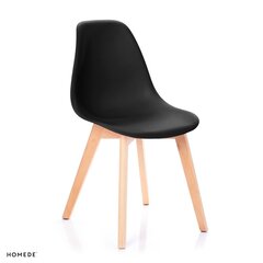 4-u krēslu komplekts Homede Mirano, melns cena un informācija | Virtuves un ēdamistabas krēsli | 220.lv