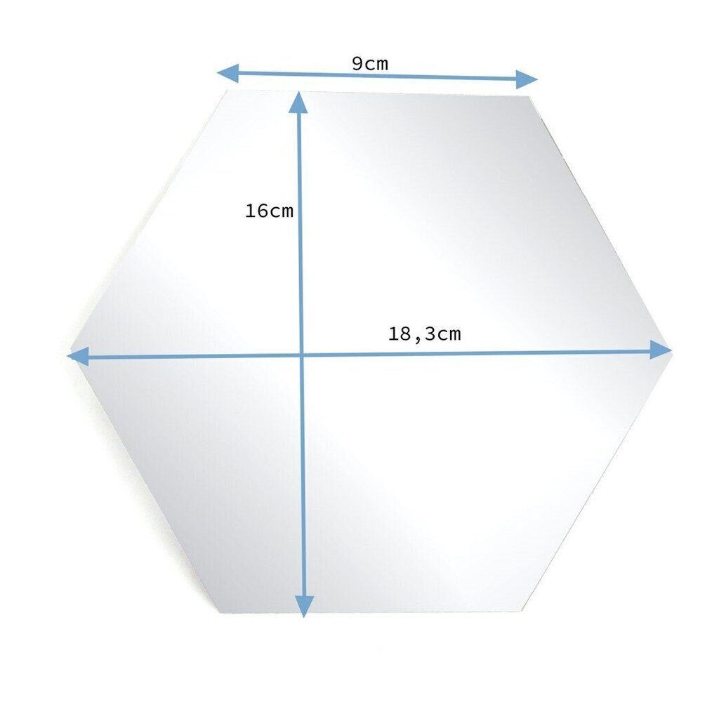 7-ņu spoguļu komplekts Homede Santo, 18,3x16 cm, sudrabainas krāsas цена и информация | Spoguļi | 220.lv