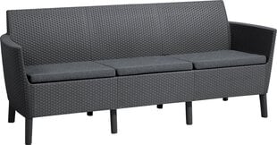 Садовый диван трехместный Salemo 3 Seater Sofa, серый цена и информация | скамейка со столиком | 220.lv