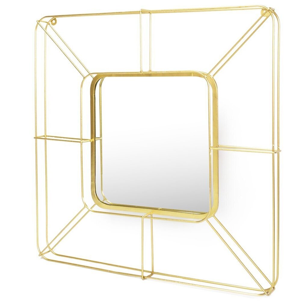 Spogulis Homede Baila, 55,5x55,5 cm, zeltainas krāsas cena un informācija | Spoguļi | 220.lv