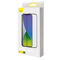 Защитное стекло Baseus 2x Full screen Закаленное стекло 0,3 мм с рамкой для iPhone 12 Pro / iPhone 12 цена и информация | Защитные пленки для телефонов | 220.lv