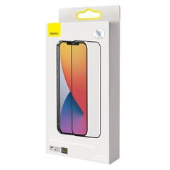 Aizsargstikls Baseus 2x Full screen Anti Blue Light tempered glass with a frame, piemērots iPhone 12 Pro Max cena un informācija | Ekrāna aizsargstikli | 220.lv