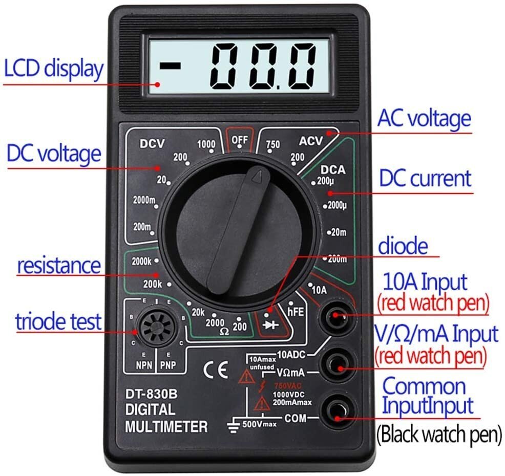 Digitālais multimetru testeris ar LCD signālu цена и информация | Rokas instrumenti | 220.lv