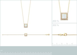 Kaklarota ar zelta pārklājumu 750°, perlamutrs, 45 cm, ražots Francijā cena un informācija | Kaklarotas | 220.lv