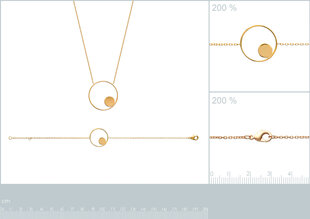 Браслет с золотым покрытием 750°, 18 см, произведен во Франции цена и информация | Женские браслеты | 220.lv