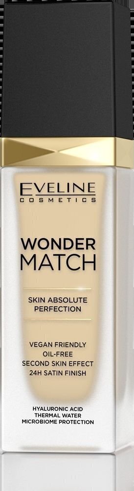 Grima bāze, kas pielāgojas ādai Eveline Wonder Match 05 Light Porcelain, 30 ml cena un informācija | Grima bāzes, tonālie krēmi, pūderi | 220.lv