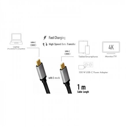 Logilink USB 3.2 Gen 2 cable, C cena un informācija | Kabeļi un vadi | 220.lv