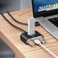 Baseus Square Round USB Adapter, HUB USB 3.0 to 1x USB 3.0 + 3x USB 2.0.1m (Black) цена и информация | Savienotājkabeļi | 220.lv