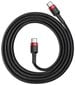 Baseus Cafule PD2.0 100W flash charging USB For Type-C cable (20V 5A) 2m Red+Black cena un informācija | Savienotājkabeļi | 220.lv
