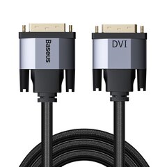 Baseus Enjoyment Series DVI Male To DVI Male bidirectional Adapter Cable 2m gray (CAKSX-R0G) cena un informācija | Kabeļi un vadi | 220.lv