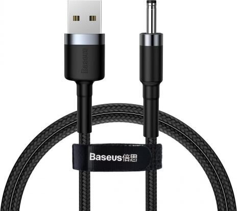 Baseus Cafule vads USB uz DC 3.5mm 2A 1m pelēks - melns cena un informācija | Savienotājkabeļi | 220.lv