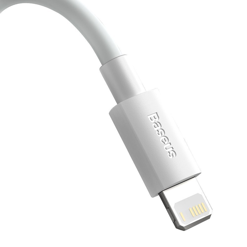 Baseus 2x set USB - Lightning cable fast charging Power Delivery 1,5 m white (TZCALZJ-02) cena un informācija | Savienotājkabeļi | 220.lv