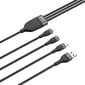 Baseus 3in1 USB - Lightning / USB Typ C / micro USB data charging cable 1,2 m 5 A 480 Mbps 40 W black and gray (CA1T3-G1)