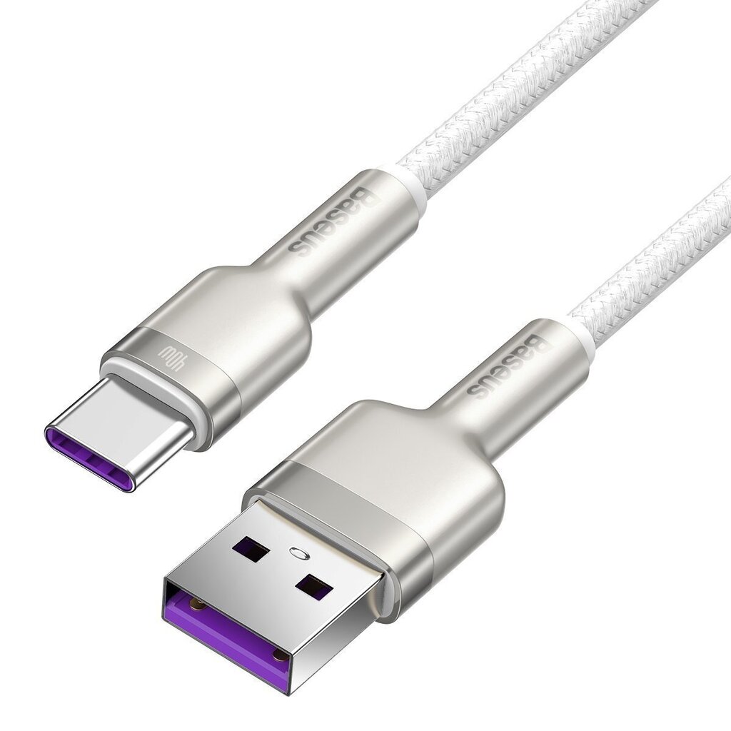 USB cable for USB-C Baseus Cafule, 40W, 2m (white) cena un informācija | Savienotājkabeļi | 220.lv