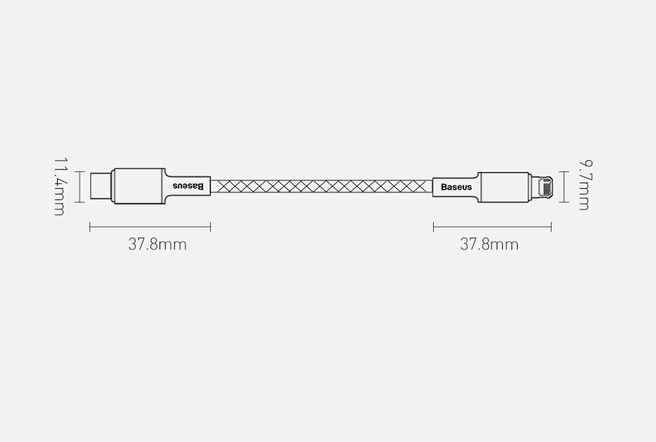 Baseus USB Type C - Lightning cable Power Delivery fast charge 20 W 2 m black (CATLGD-A01) cena un informācija | Savienotājkabeļi | 220.lv