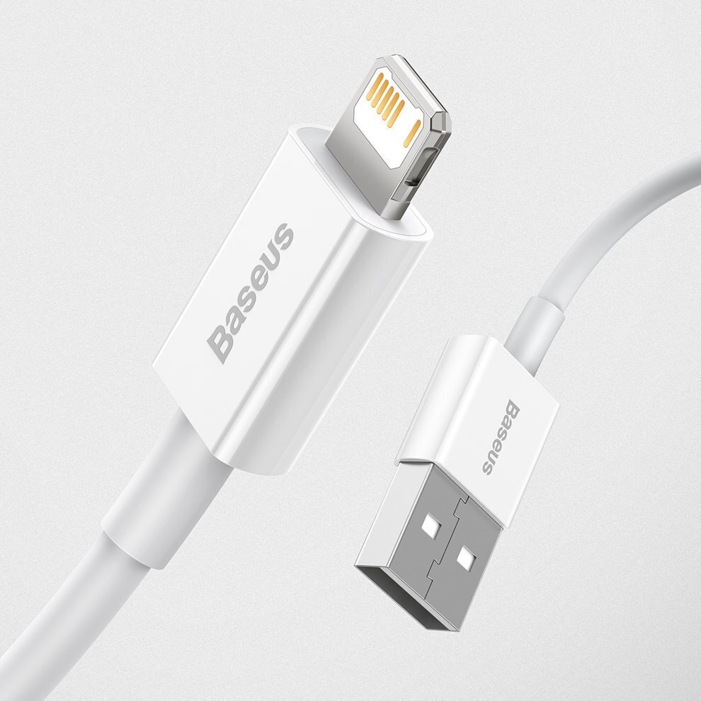 Baseus Superior Series Cable USB to Lightning, 2.4A, 1m (white) cena un informācija | Savienotājkabeļi | 220.lv