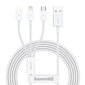 Baseus Superior Cable USB - Lightning / micro USB / USB Type 3,5 A 1,5m White (CAMLTYS-02) cena un informācija | Savienotājkabeļi | 220.lv