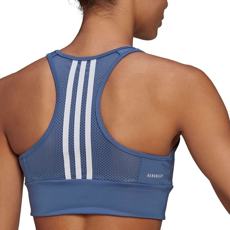 Sporta krūšturis sievietēm Adidas 3-Stripes Sport Bra Top W GL3808, zils цена и информация | Krūšturi | 220.lv