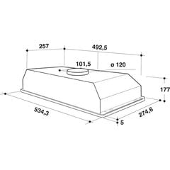 Whirlpool WCT 64 FLY X цена и информация | Вытяжки на кухню | 220.lv