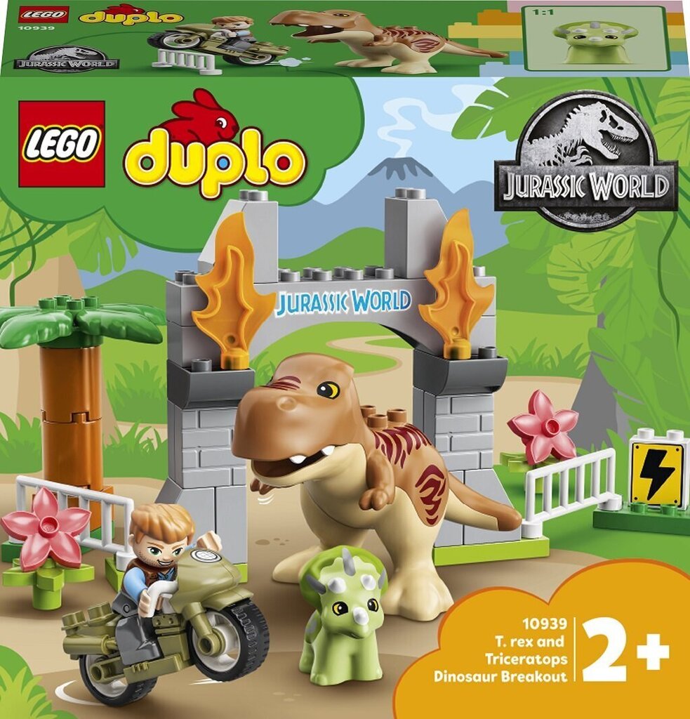 10939 LEGO® DUPLO Dinozauru izbēgšana цена и информация | Konstruktori | 220.lv