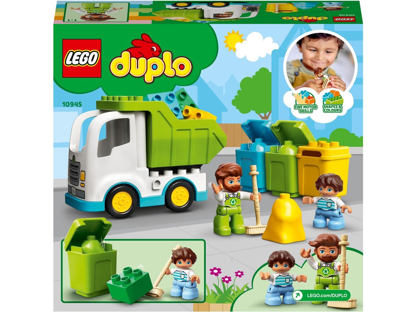 10945 LEGO® DUPLO Pilsētas atkritumu savācējs цена и информация | Konstruktori | 220.lv