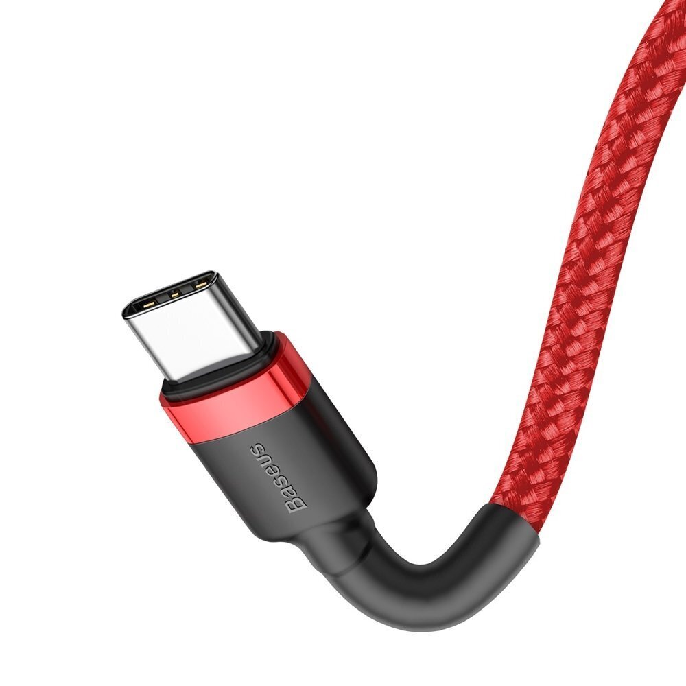 Baseus Cafule PD2.0 60W flash charging USB For Type-C cable (20V 3A) 2m Red cena un informācija | Savienotājkabeļi | 220.lv