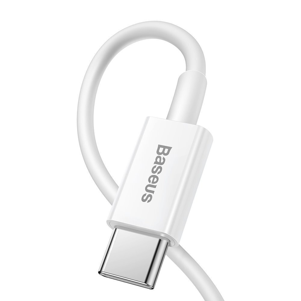 Baseus Superior CATLYS-02 USB-C -> Lightning datu un uzlādes vads 20W / PD / 0.25 cm balts cena un informācija | Savienotājkabeļi | 220.lv