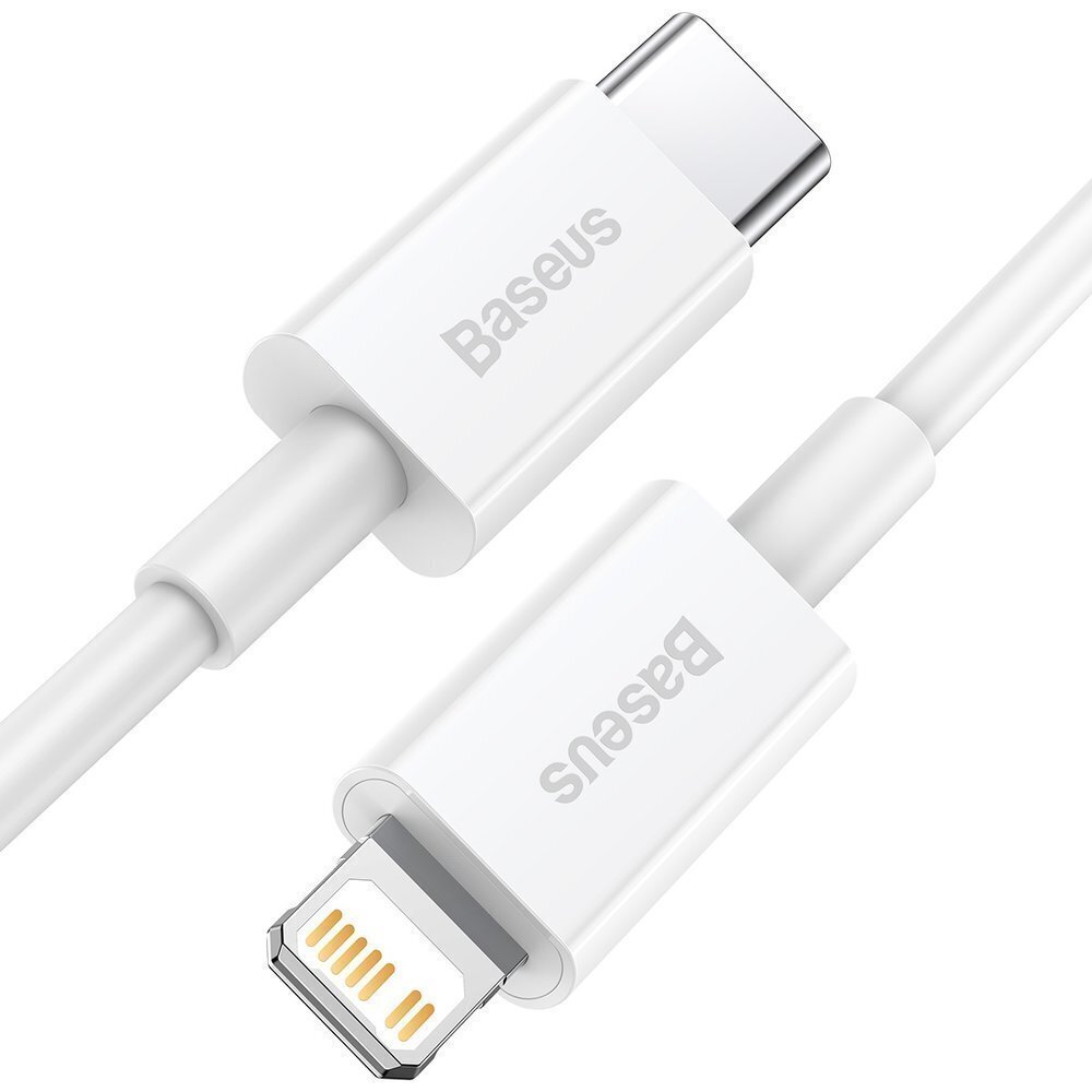 Baseus Superior vads USB Type C - Lightning 20 W 1,5 m balts (CATLYS-B02) cena un informācija | Savienotājkabeļi | 220.lv