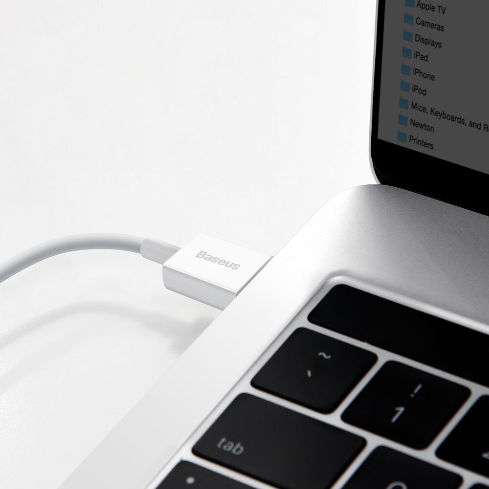 Baseus Superior Series Fast Charging Data Cable USB - USB Type C 66 W 6A 1 m White (CATYS-02) цена и информация | Savienotājkabeļi | 220.lv