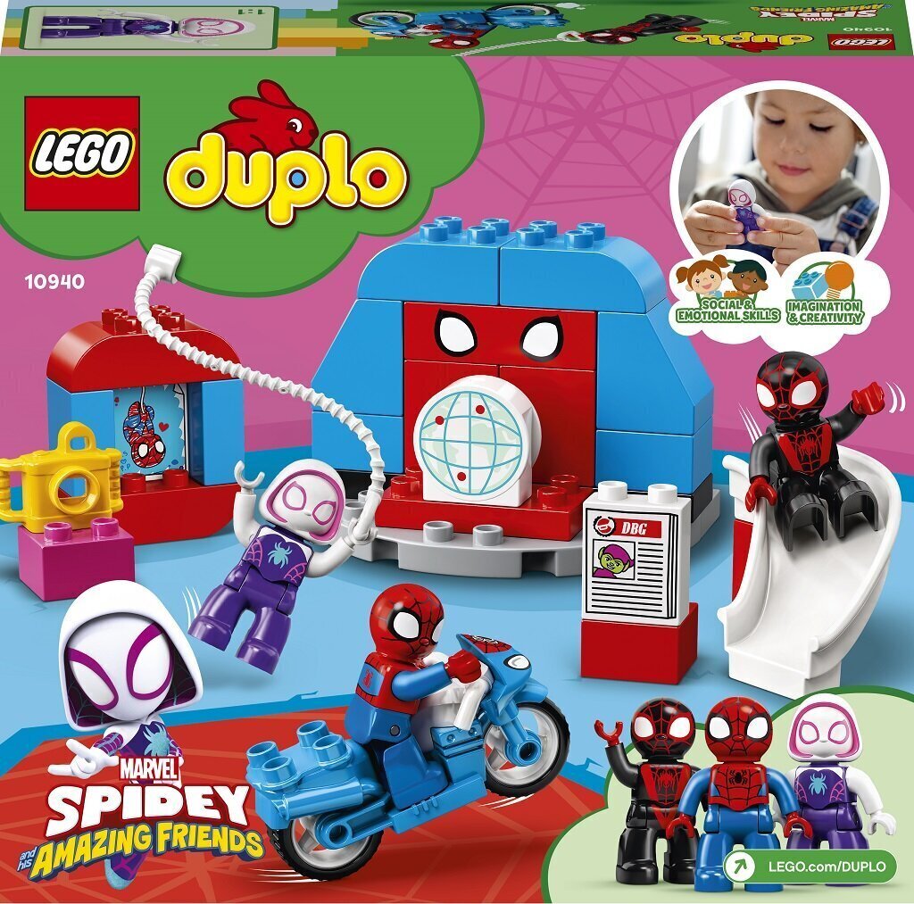 10940 LEGO® DUPLO Zirnekļcilvēka štābs цена и информация | Konstruktori | 220.lv