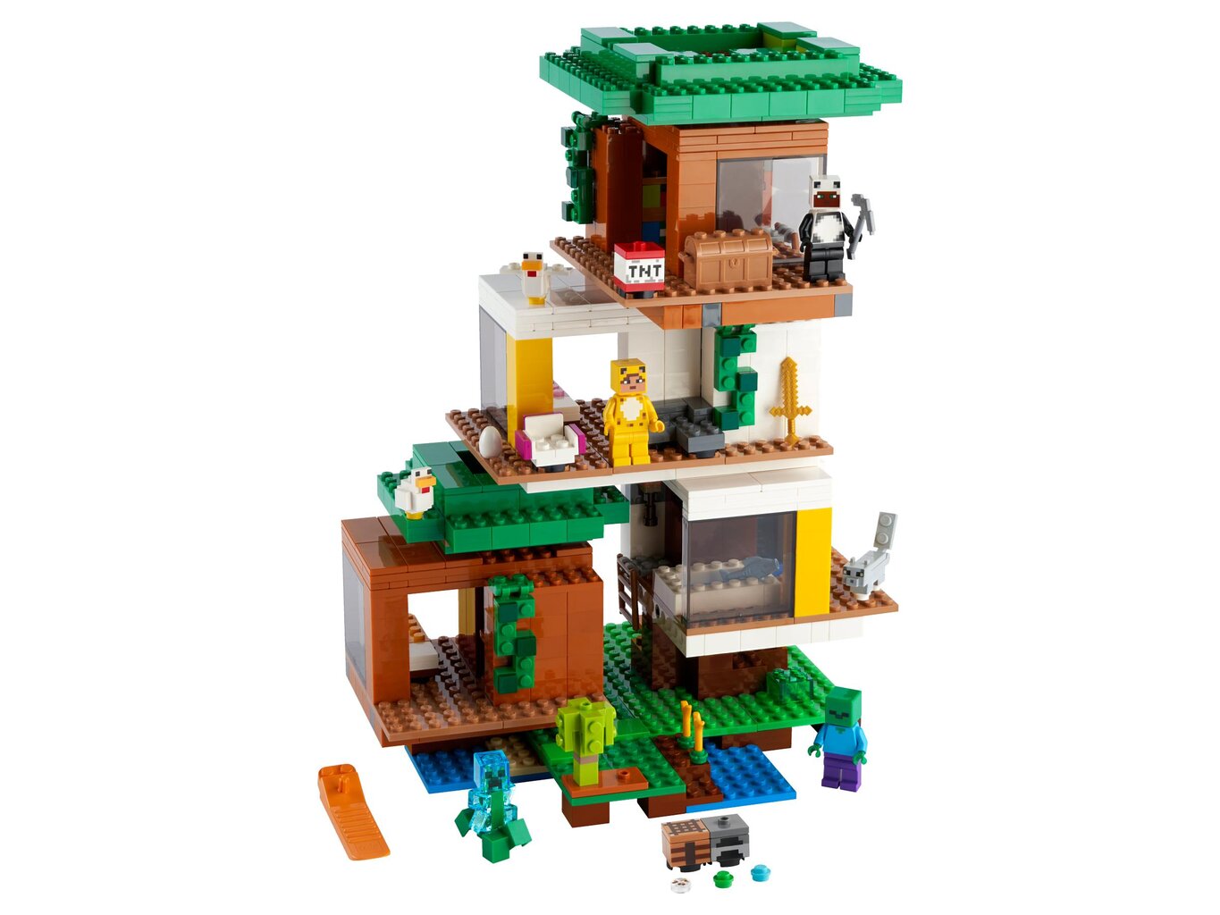 21174 LEGO® Minecraft Modernā koka māja cena un informācija | Konstruktori | 220.lv