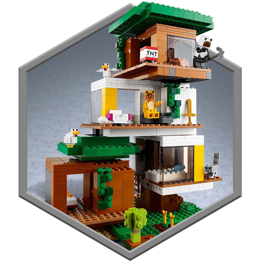 21174 LEGO® Minecraft Modernā koka māja cena un informācija | Konstruktori | 220.lv