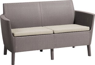 Dārza dīvāns divvietīgs Salemo 2 Seater Sofa, bēšs цена и информация | Садовые стулья, кресла, пуфы | 220.lv