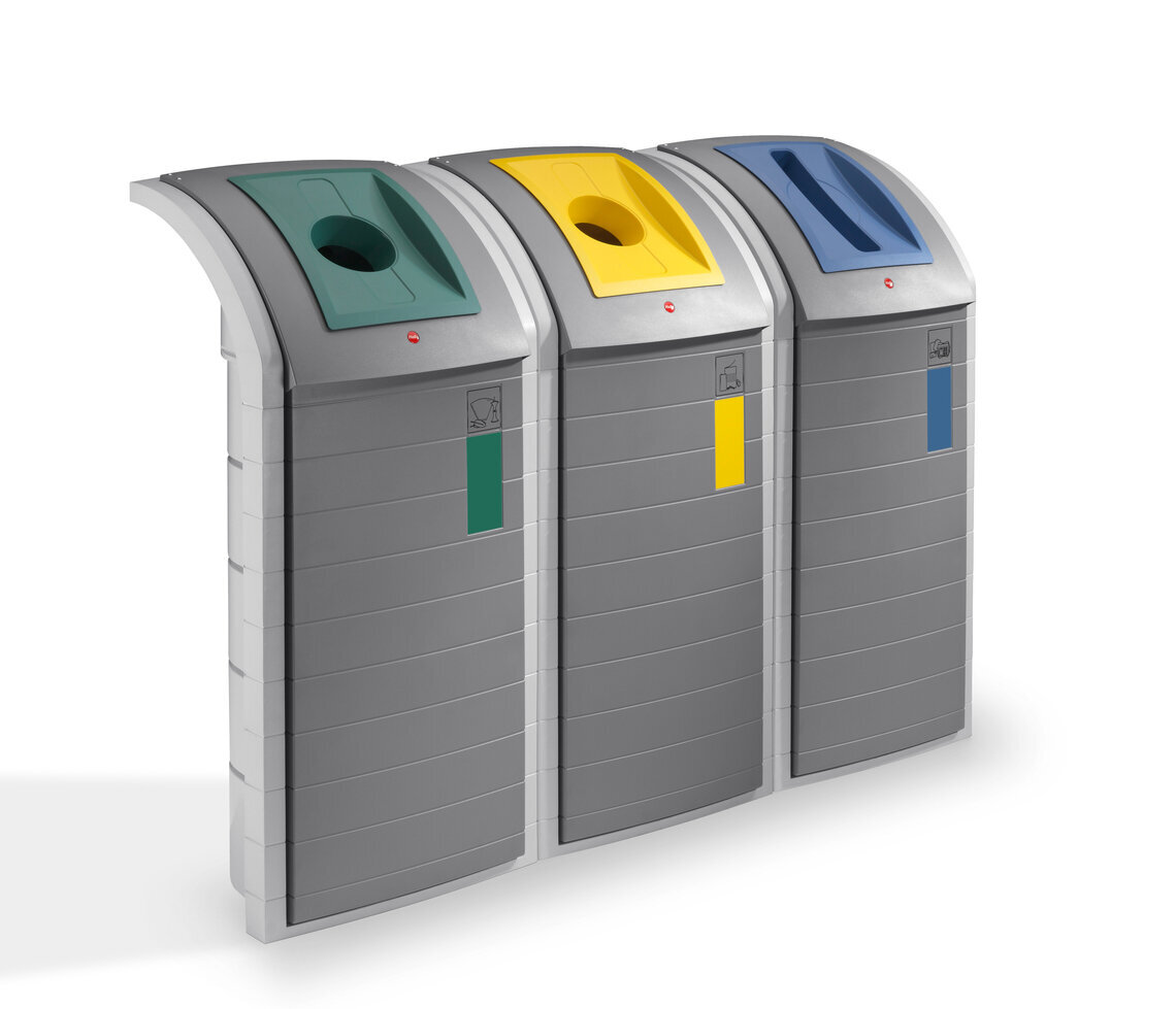 Atkritumu šķirošanas sistēma ProfiLine WSB design plus XXXL / 120L / pelēka cena un informācija | Miskastes | 220.lv
