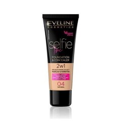 Grima bāze Eveline Selfie Time 2w1, 04 Natural, 30 ml цена и информация | Пудры, базы под макияж | 220.lv