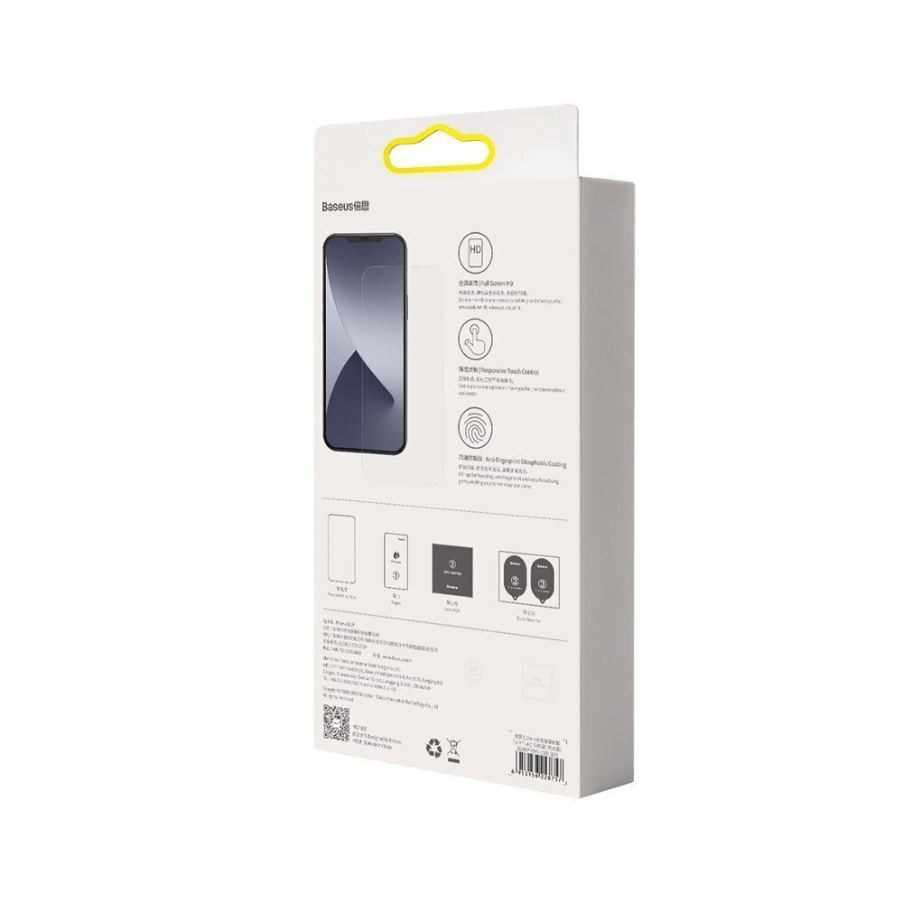 Aizsargstikls Baseus, piemērots iPhone 12 mini cena un informācija | Ekrāna aizsargstikli | 220.lv