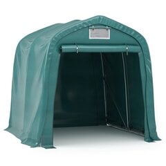 vidaXL garāžas telts, PVC, 1,6x2,4 m, zaļa цена и информация | Беседки, навесы, тенты | 220.lv