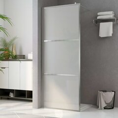vidaXL dušas siena, matēts ESG stikls, 115x195 cm cena un informācija | Dušas durvis, dušas sienas | 220.lv
