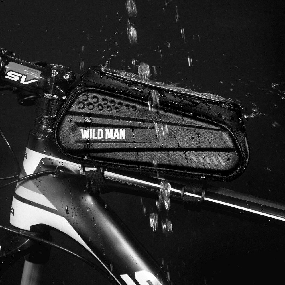 Universāls tālruņa turētājs WILDMAN ES3 1L 4"- 7" velosipēdam melns цена и информация | Auto turētāji | 220.lv