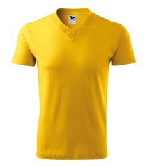 V-neck футболка Unisex желтая цена и информация | Мужские футболки | 220.lv