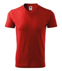 V-neck футболка Unisex красная цена и информация | Мужские футболки | 220.lv