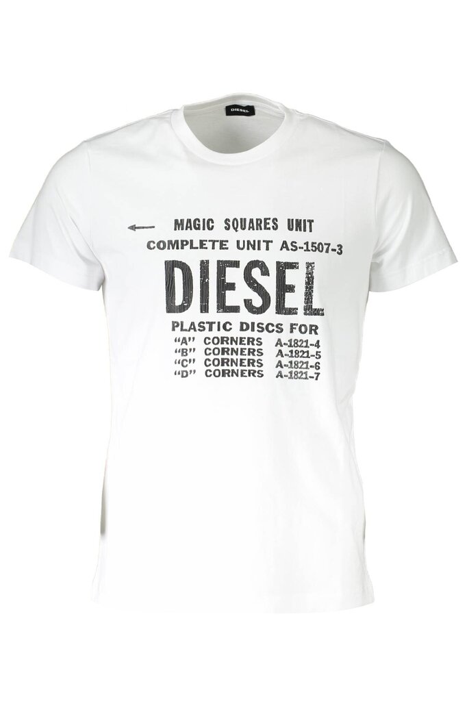Vīriešu T-krekls Diesel, balts cena un informācija | Vīriešu T-krekli | 220.lv
