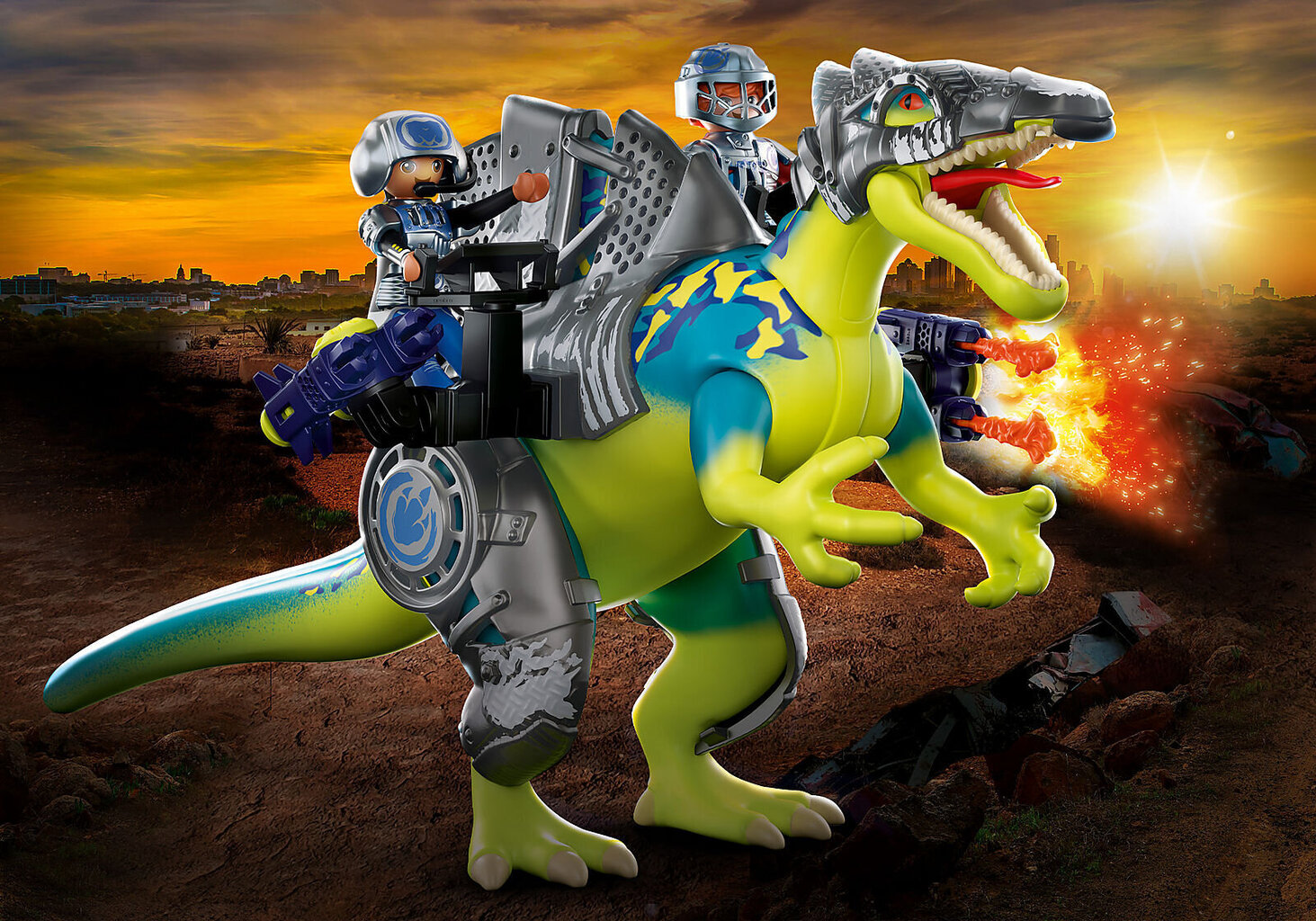 70625 PLAYMOBIL® Dino Rise, Spinozaurs: Dubults aizsardzības spēks цена и информация | Konstruktori | 220.lv