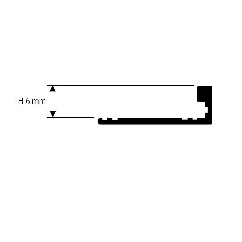 Pulēta tērauda profils, H 6 mm, L 2,7 m, 1 gab. cena un informācija | Profila savienošana | 220.lv