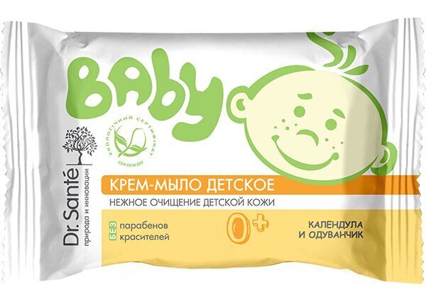 Dr.Sante Baby Cream Ziepjes mazuļiem ar kliņģerītēm un pienenēm 90 g cena un informācija | Ziepes | 220.lv