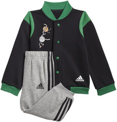 Adidas Sporta Tērpi I Coll Mix Ts Black Grey GM8951/92 cena un informācija | Komplekti zēniem | 220.lv